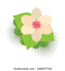 abstract cute flower on a white background