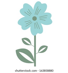 abstract cute flower on a white background