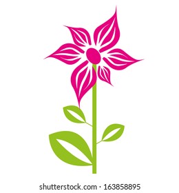 abstract cute flower on a white background