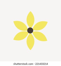Abstract Cute flower on a white background