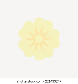 Abstract Cute flower on a white background