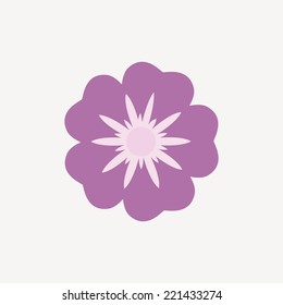 Abstract Cute flower on a white background