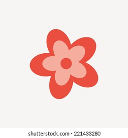 Abstract Cute flower on a white background