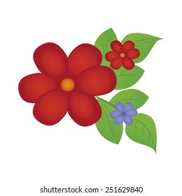 abstract cute flower on a white background