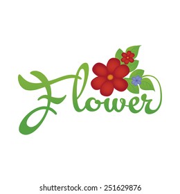 abstract cute flower on a white background