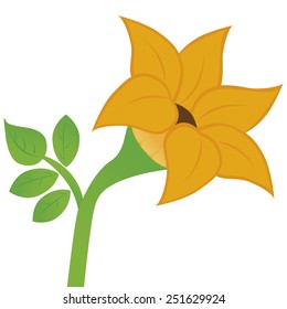 abstract cute flower on a white background