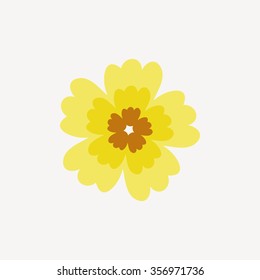 Abstract Cute flower on a white background