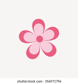 Abstract Cute flower on a white background