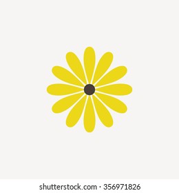 Abstract Cute flower on a white background
