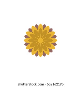 Abstract Cute flower on a white background