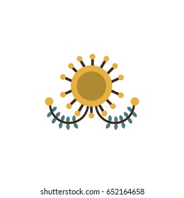 Abstract Cute flower on a white background
