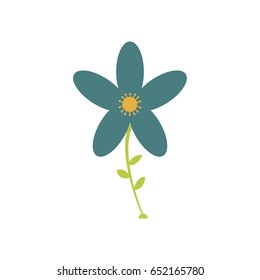 Abstract Cute flower on a white background