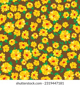 Resumen de lindos patrones de flores, pequeño diseño sin costura floral