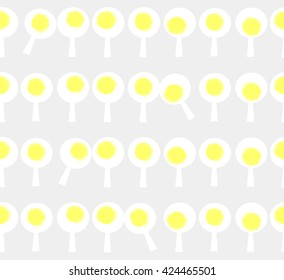 Abstract cute fried egg design on smooth background pattern seamless backdrop wallpaper. Vector image