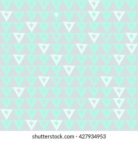 Abstract cute invert geometric triangle with watercolor brush on purple blue background pattern seamless backdrop wallpaper. Vector image