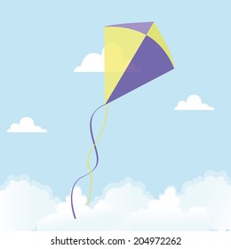 abstract cute kite on a special background