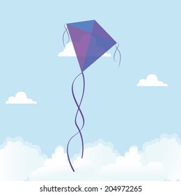 abstract cute kite on a special background