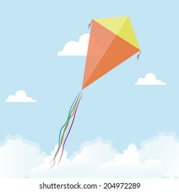 abstract cute kite on a special background