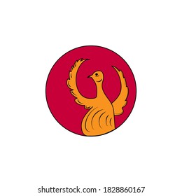 abstract cute logo isolated on white background. eps 10