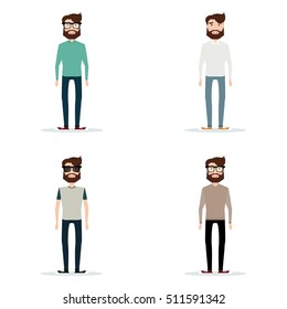 Abstract cute men