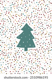Abstract cute minimal abstract Christmas tree background design
