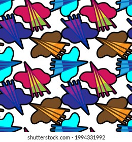 Abstract cute modern seamles pattern with repeat triangle elemts