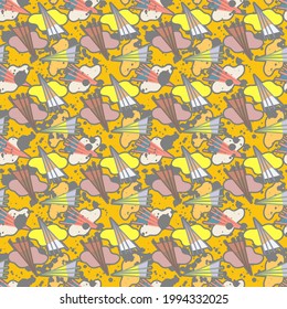 Abstract cute modern seamles pattern with repeat triangle elemts
