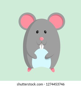Abstract cute mouse vector illustration