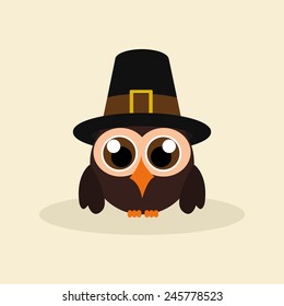 abstract cute owl on a light background