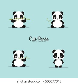 abstract cute pandas