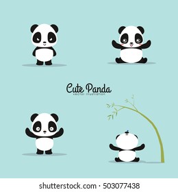 abstract cute pandas