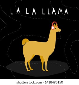 Abstract cute paper cut cllama pattern background. Childish crafted llama for design birthday card, veterinarian clinic poster, pet shop sale advertising, bag print etc.  