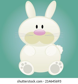 abstract cute rabbit on a blue background