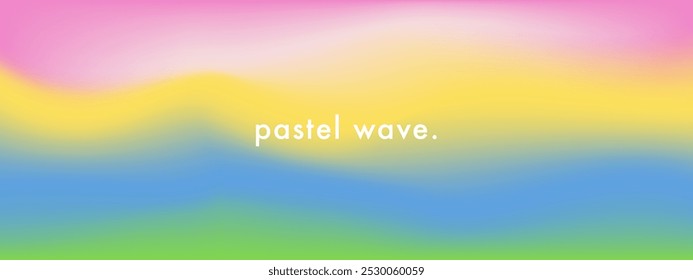 Abstract cute rainbow sky. Pastel rainbow. Neon. Light multicolor gradient header. Pastel gradient sky pattern. Blurred light fuzz colorful gradient background. Vector soft horizontal backdrop