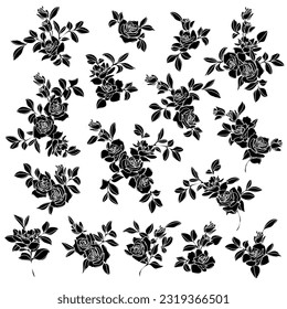 Abstract and cute rose material collection,