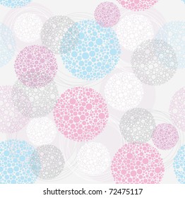 Abstract Cute Seamless Polka Dot Circle Background Pattern.