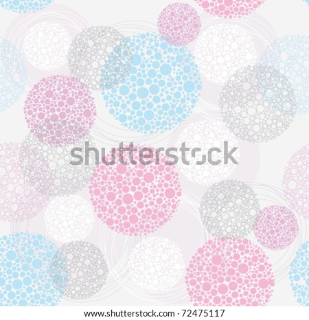 Abstract cute seamless polka dot circle background pattern.