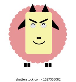 Abstract cute Sheep Icon Logo