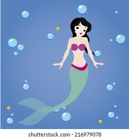 abstract cute siren on a special background