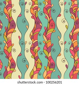 Abstract Cute Spring Floral seamless Wallpaper