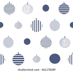 Abstract cute stripes blue fruit design on white background pattern seamless backdrop wallpaper. Vector image