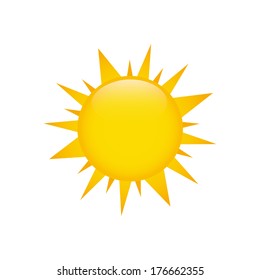 abstract cute sun on a white background