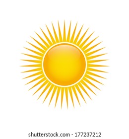 abstract cute sun on a white background