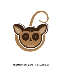 abstract cute tarsier logo vector graphic design icon symbol