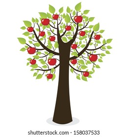 abstract cute tree on white background
