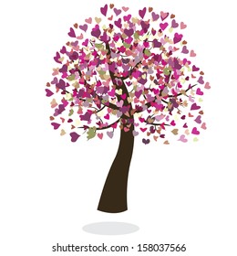 abstract cute tree on white background