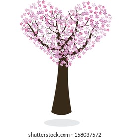 abstract cute tree on white background