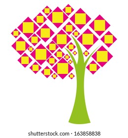 abstract cute tree on a white background