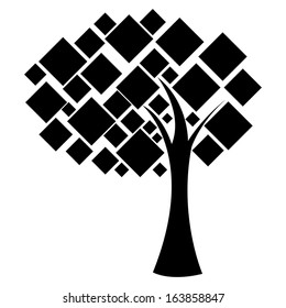 abstract cute tree on a white background
