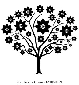 abstract cute tree on a white background